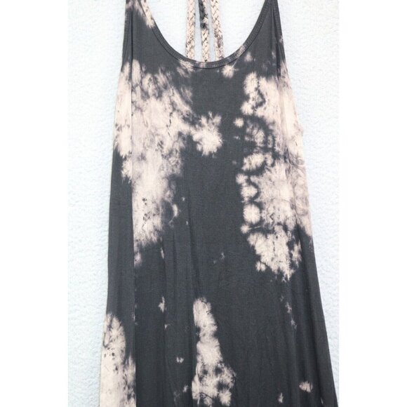 T-Party Tie-Dye Maxi Dress-Large-Braided Criss-Cross Back-Hippie-Boho - Picture 4 of 12